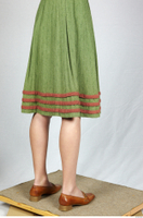  Photos Woman in Historical Dress 16 20th century Green Dress leather shoes lower body skirt 0006.jpg